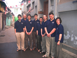 Team 09 after Mass at Motherhouse,  first convent and final resting place of Mother Teresa